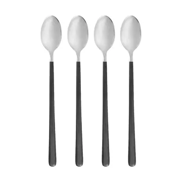 Ox lang skje 4-pakning - Svart-sølv - House Doctor