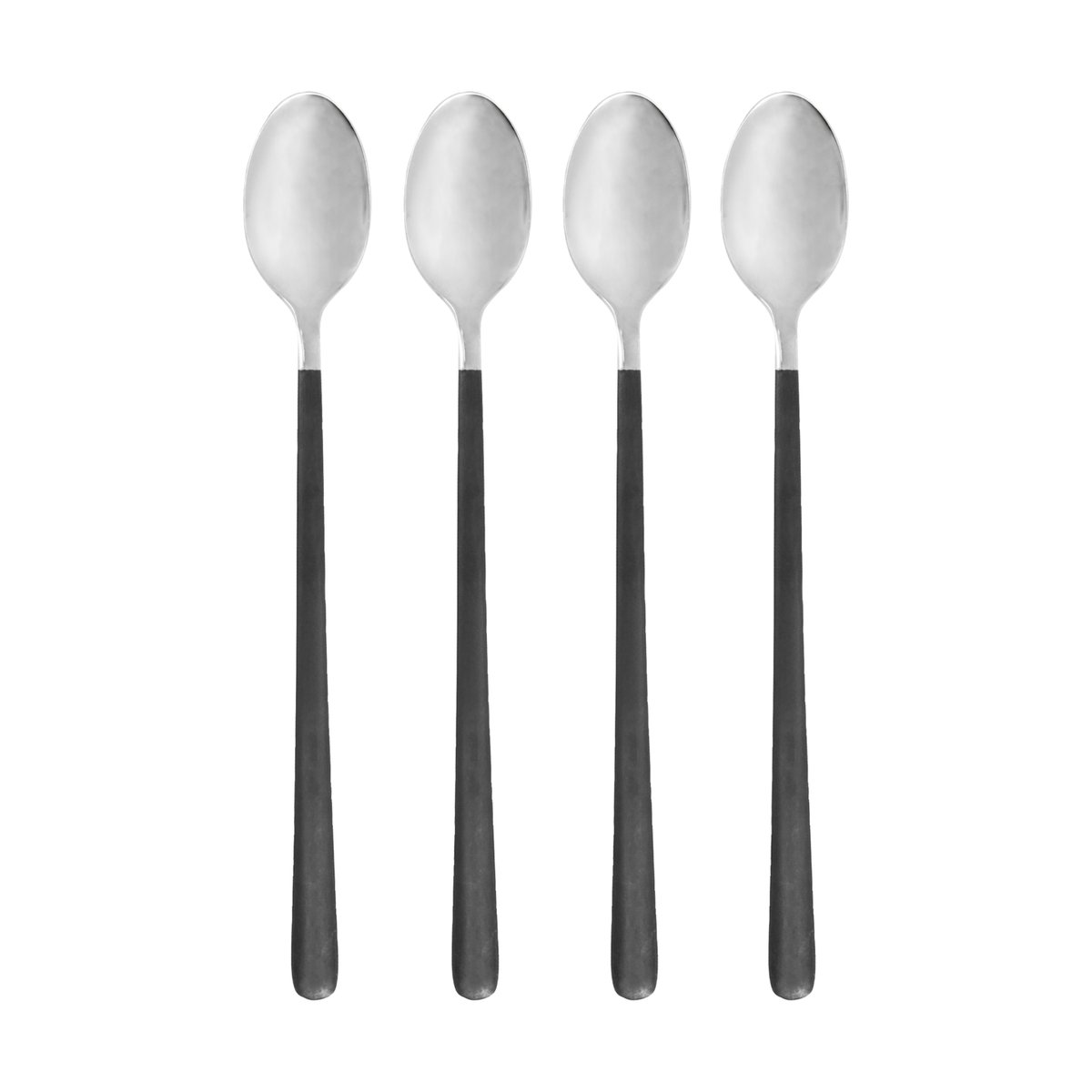 House Doctor - Ox lang skje 19,5 cm 4 stk svart/sølv
