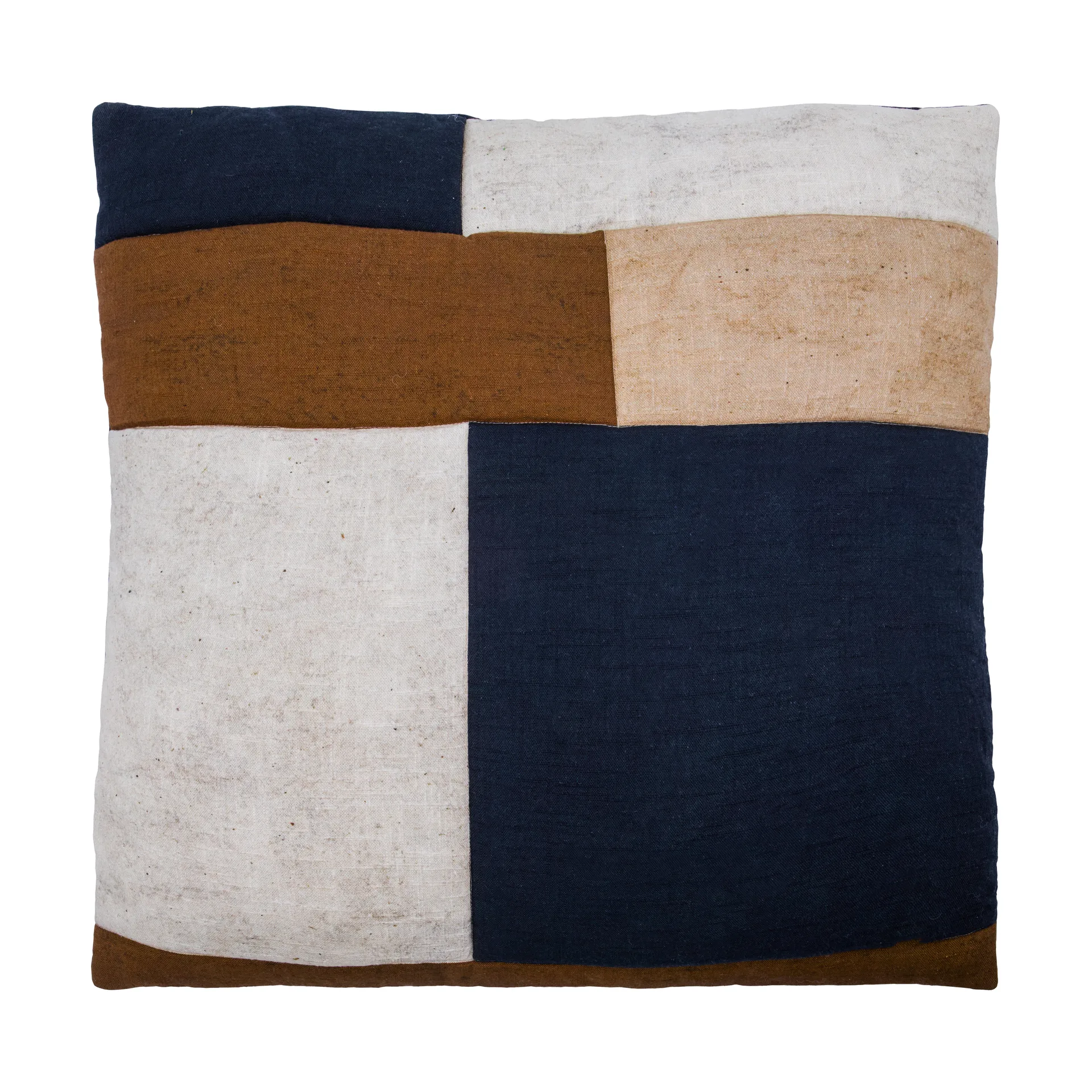 Patch putetrekk 50x50 cm, Svart-sand-brun House Doctor