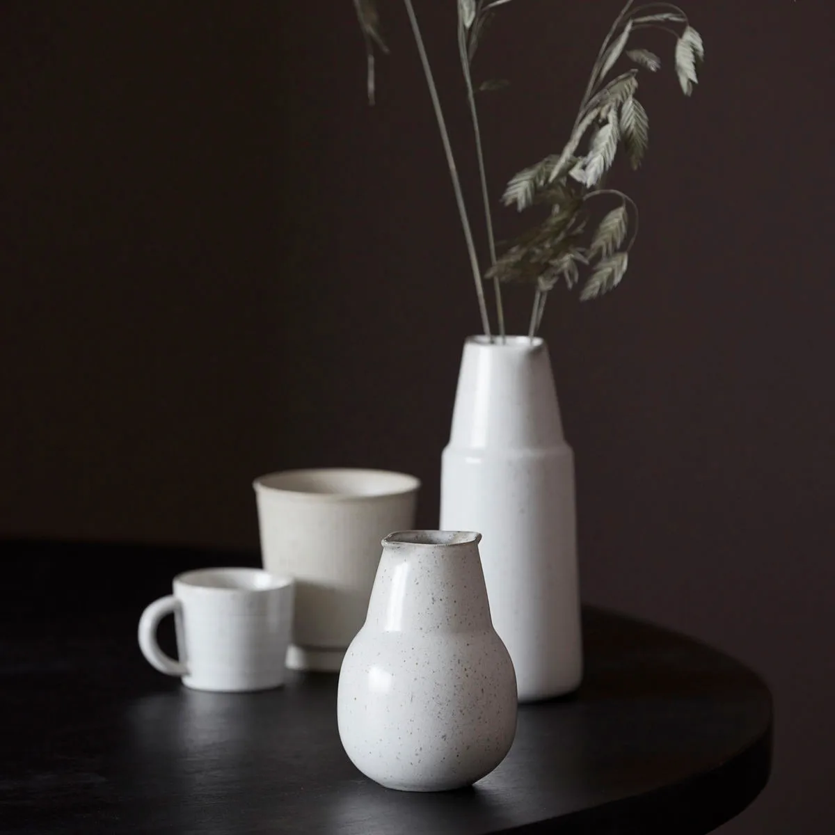 Pion karaffel 12 cm, Grå-hvit House Doctor