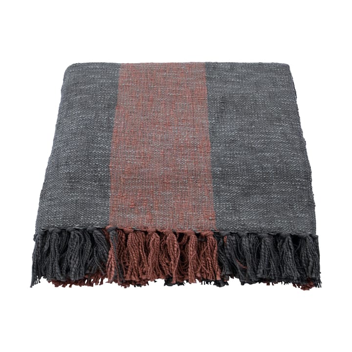 Ponra pledd 130 x 180 cm - Khaki-Brent rød - House Doctor
