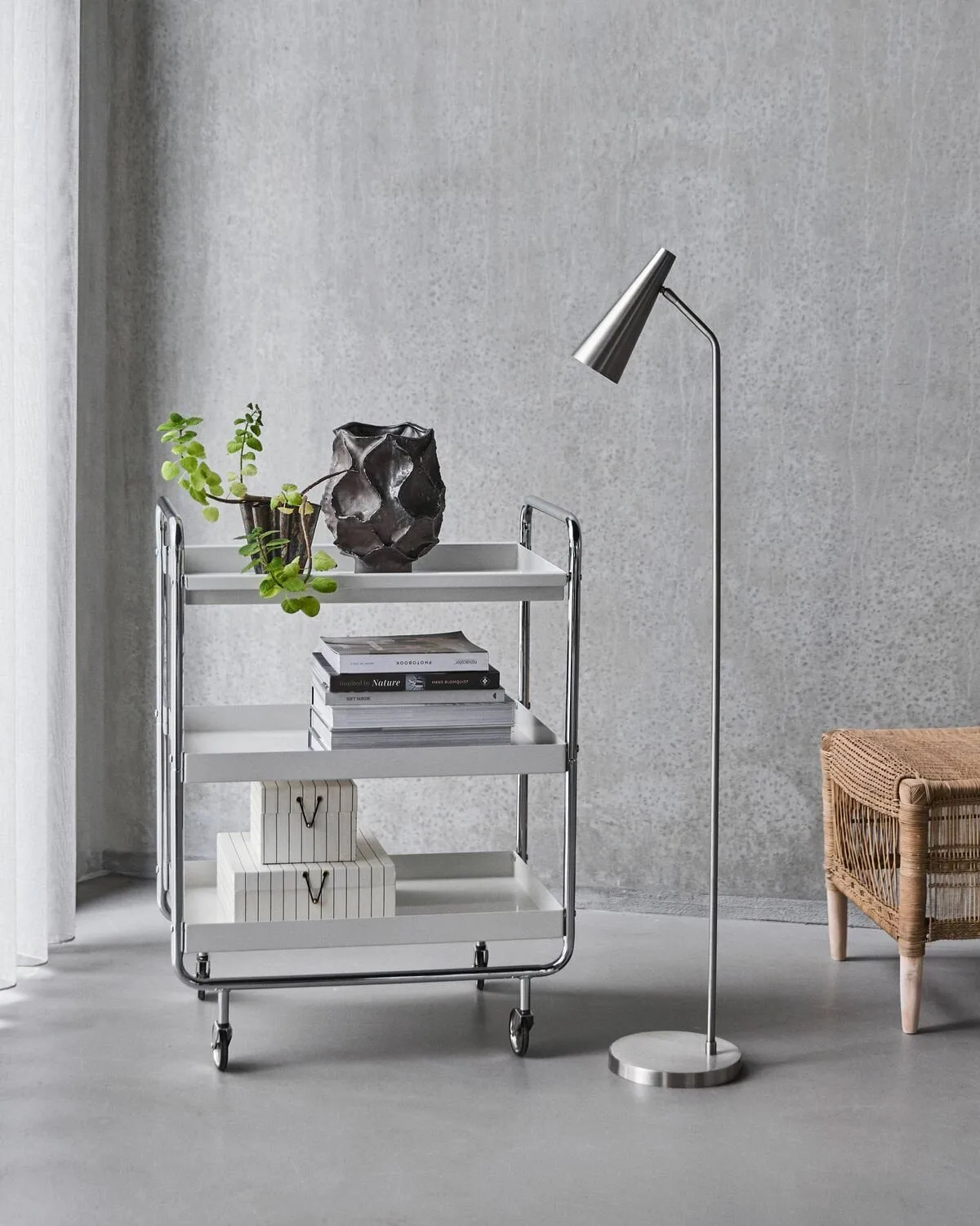 Precise gulvlampe, Sølv finish House Doctor