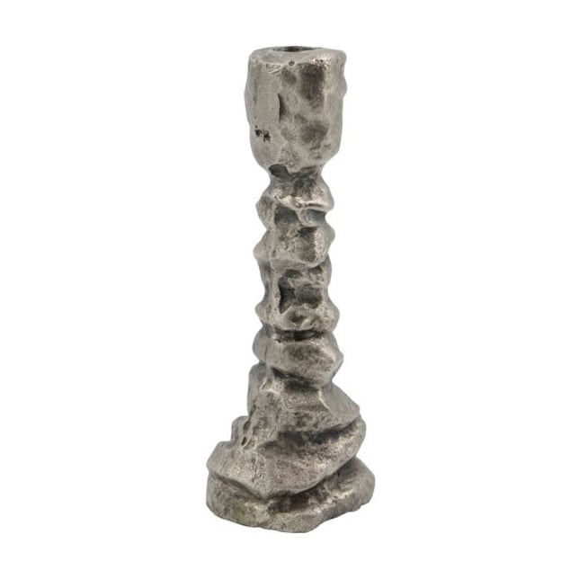 House Doctor Raku lysestake antikksølv 20 cm