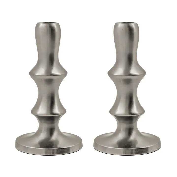 Reese lysestake 2‑pakning - Sølv finish - House Doctor