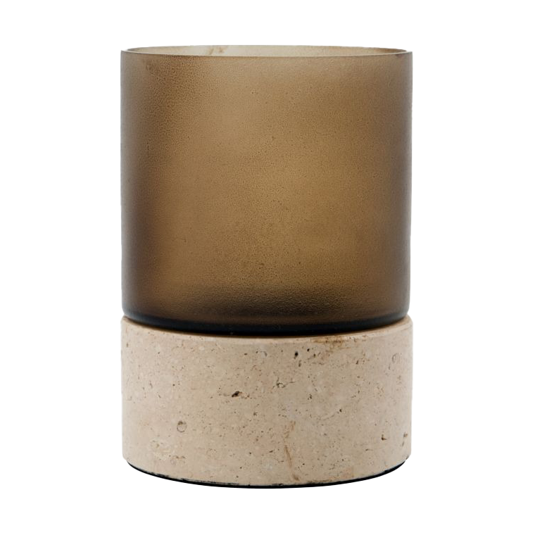 House Doctor Rivo lysestake 14 cm Brun