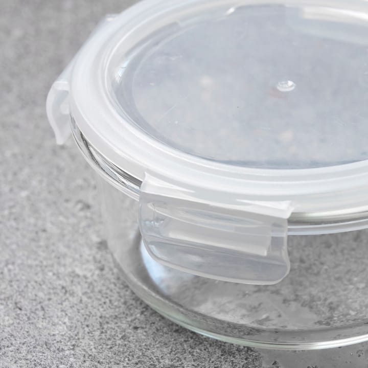Rund oppbevaringsboks i glass 2-pakning - Ø16 cm - House Doctor