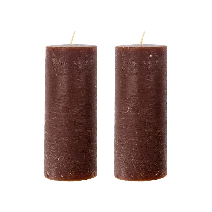 Rustic Wax kubbelys 15 cm 2-pakning, Cognac House Doctor