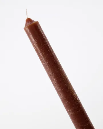 Rustic Wax lys 25 cm 8-pakning - Cognac - House Doctor