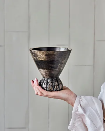 Sani blomsterpotte Ø15 cm - Svart - House Doctor