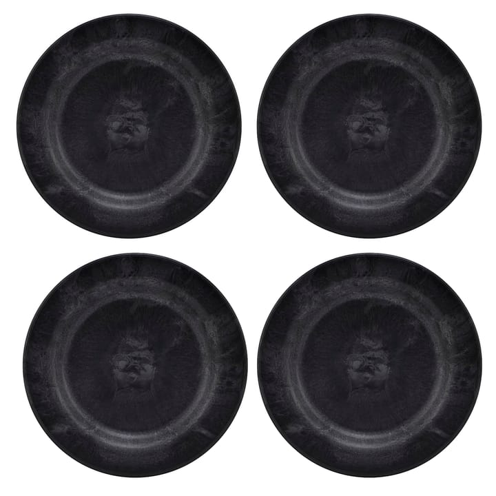 Serveur asjett 18 cm 4-pakning - Svart - House Doctor