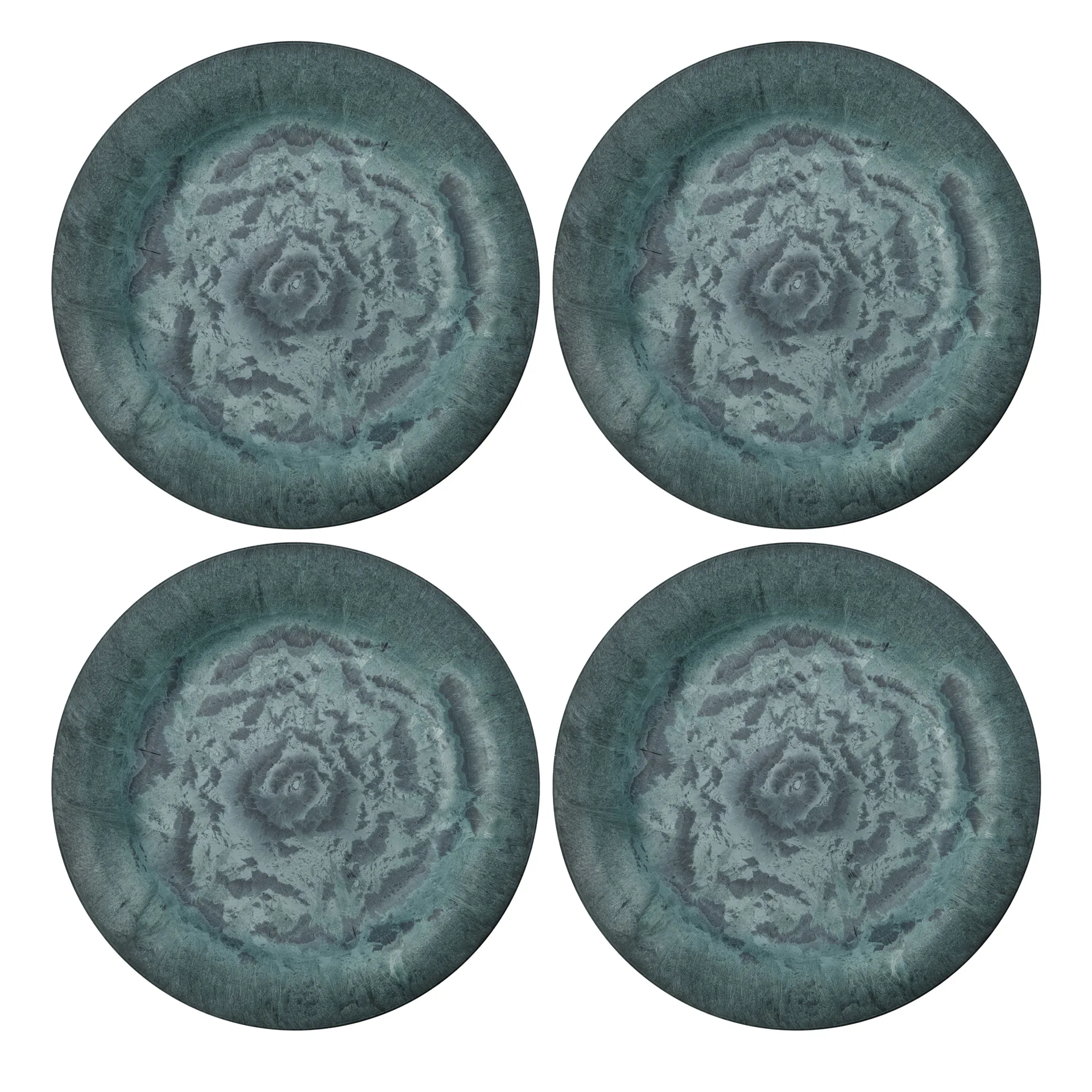 Serveur tallerken 24 cm 4-pakning, Grønn House Doctor