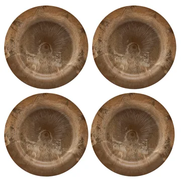 Serveur tallerken 24 cm 4-pakning - Gull - House Doctor