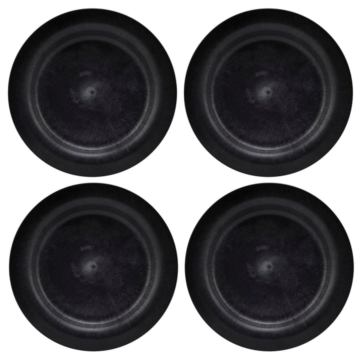 Serveur tallerken 24 cm 4-pakning - Svart - House Doctor