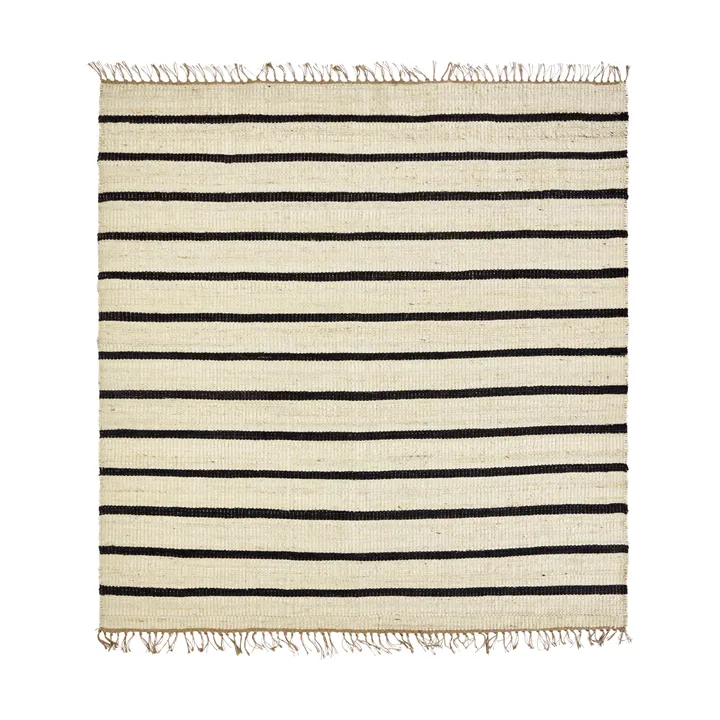 Sima teppe 180x180 cm - Svart-natur - House Doctor