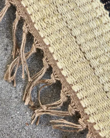 Sima teppe 180x180 cm - Svart-natur - House Doctor