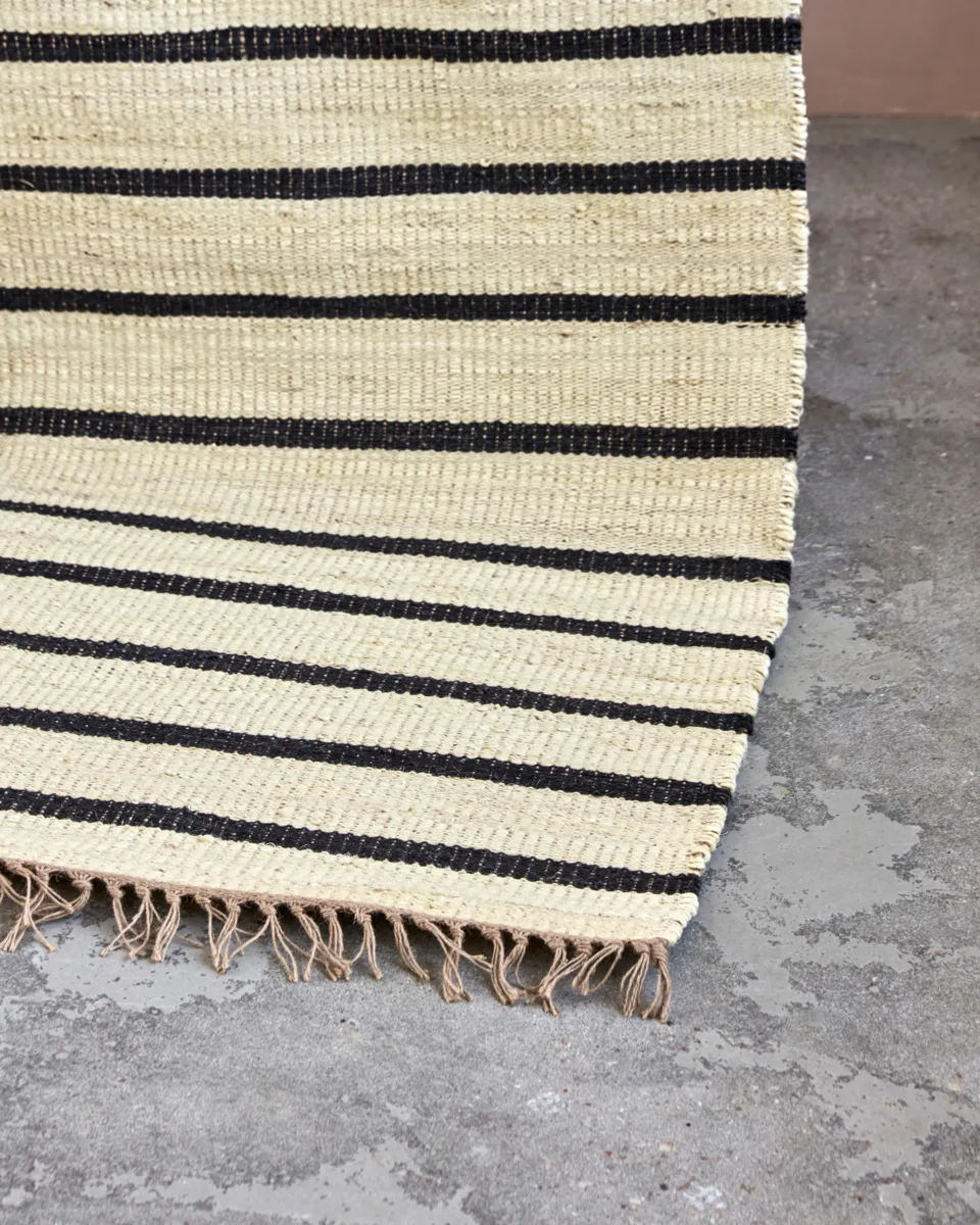 Sima teppe 60x90 cm, Svart-natur House Doctor