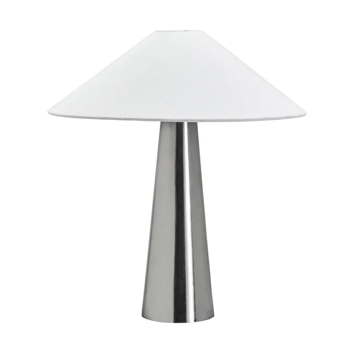 Soffi bordlampe - Børstet sølv-Off-White, Ø42x48 cm - House Doctor