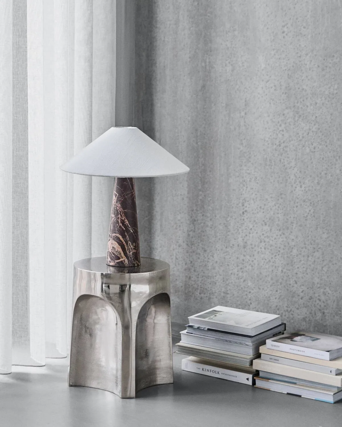 Soffi bordlampe, Brun-Off-White, Ø42x44,5 cm House Doctor