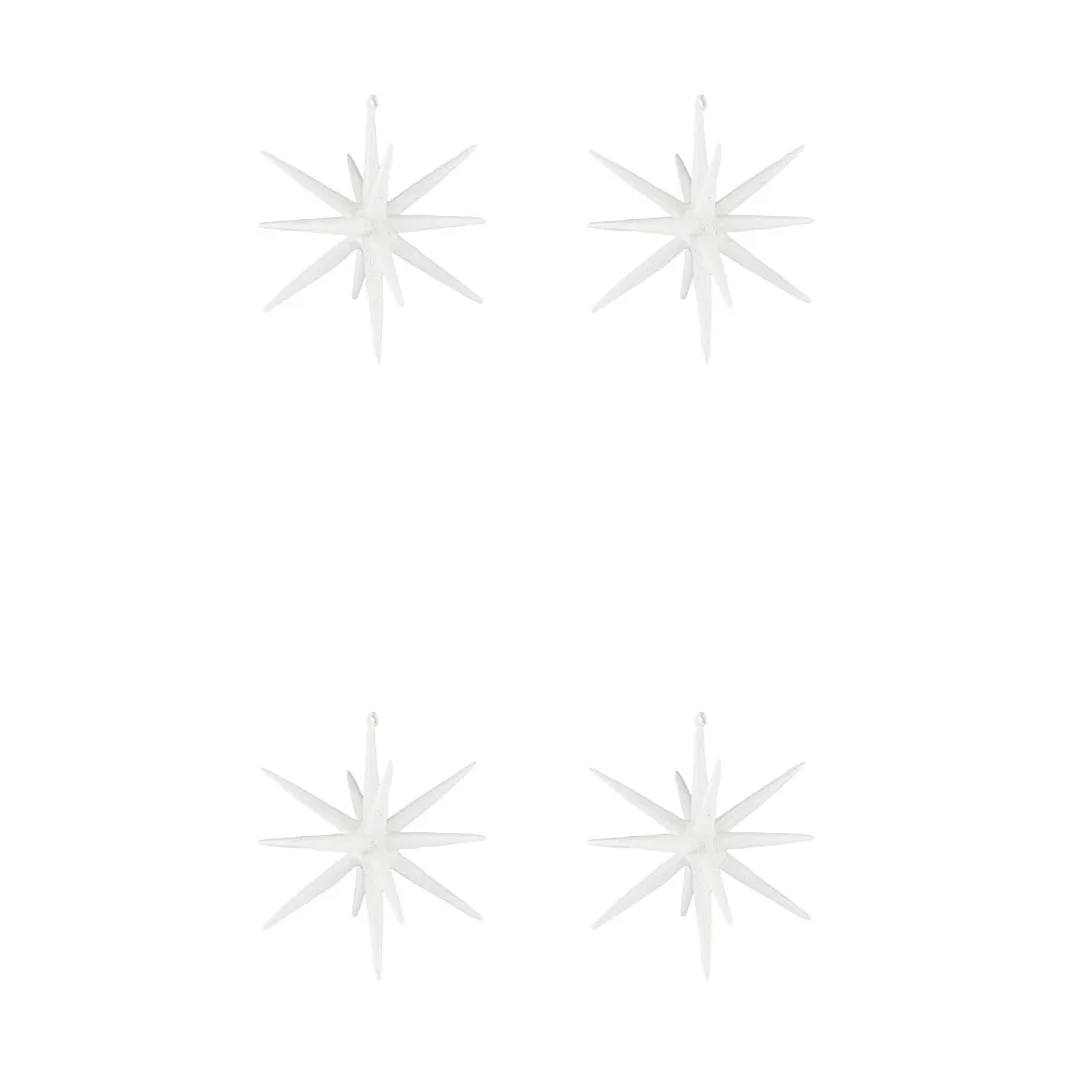Spike juletrestjerne Ø12 cm 4-pk, Hvit messing-glitter House Doctor
