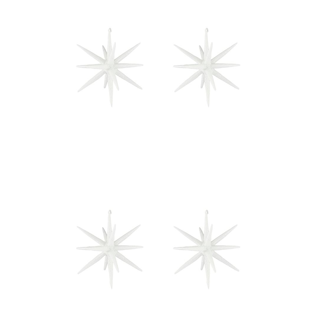 House Doctor Spike juletrestjerne Ø12 cm 4-pk Hvit messing-glitter