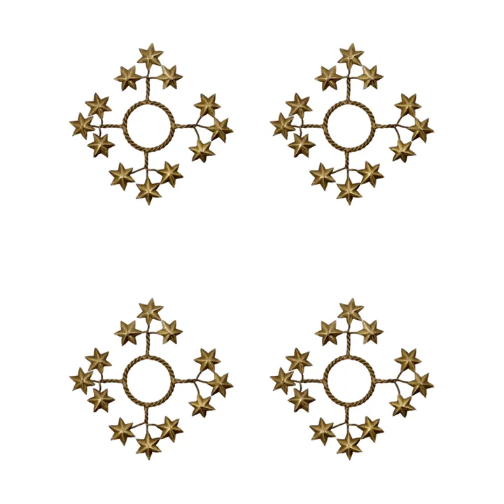 Star lysmansjett 4-pk - Gylden - House Doctor