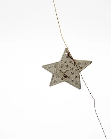Stars girlander - Sølvfinish, 200 cm - House Doctor
