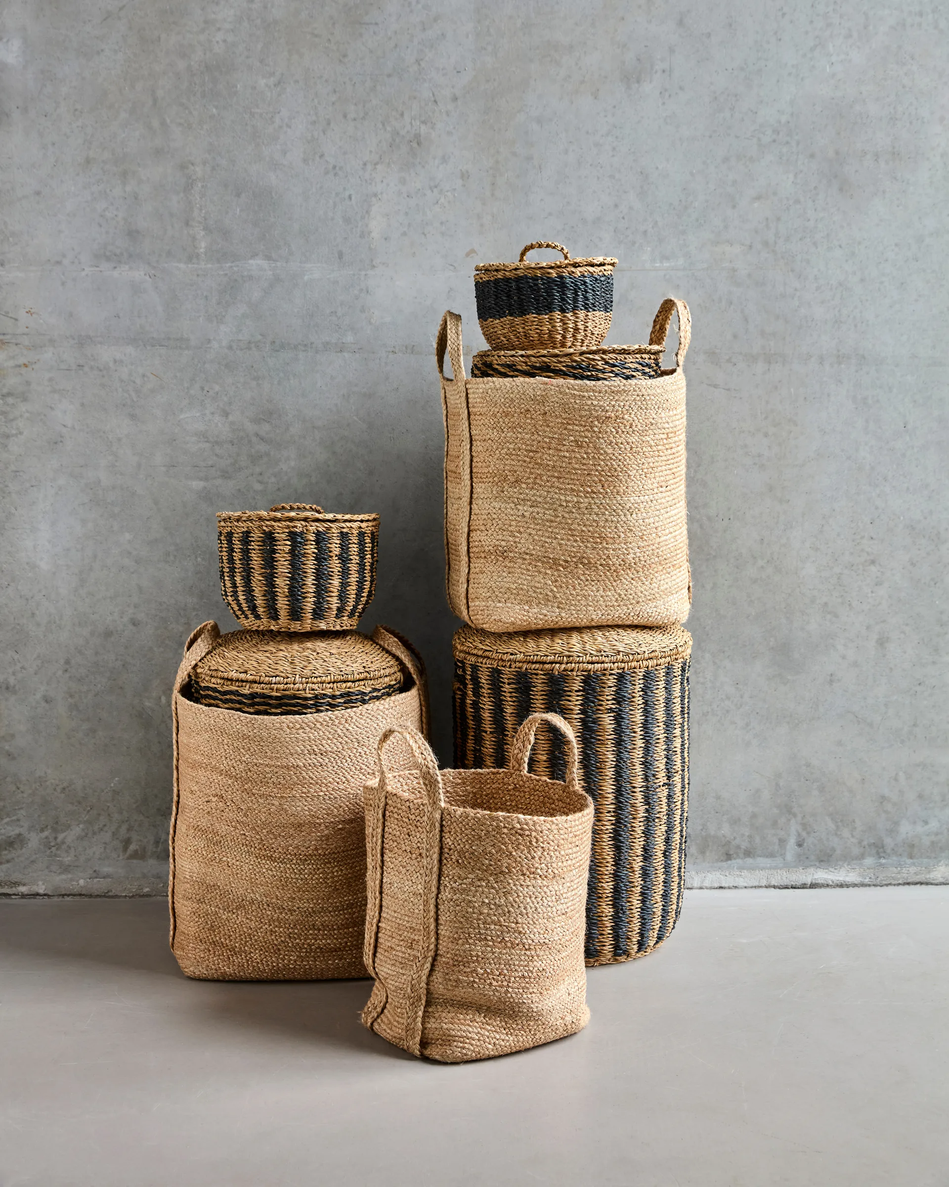 Stella oppbevaringskurv 3 deler, Natur House Doctor