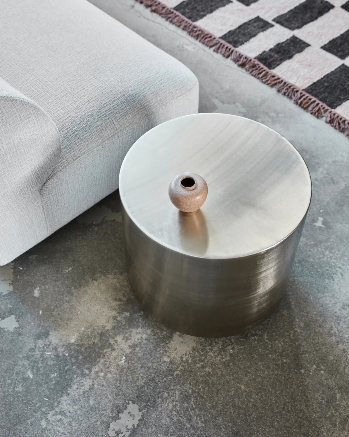 Step sidebord, Børstet sølvfarge House Doctor