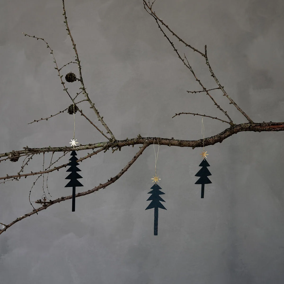 Tree with Star juleanheng 3-pakning, Sort House Doctor