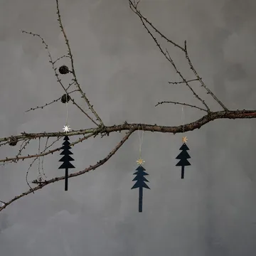 Tree with Star juleanheng 3-pakning - Sort - House Doctor
