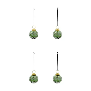 Vellu julekule 4-pk - Grønn - House Doctor