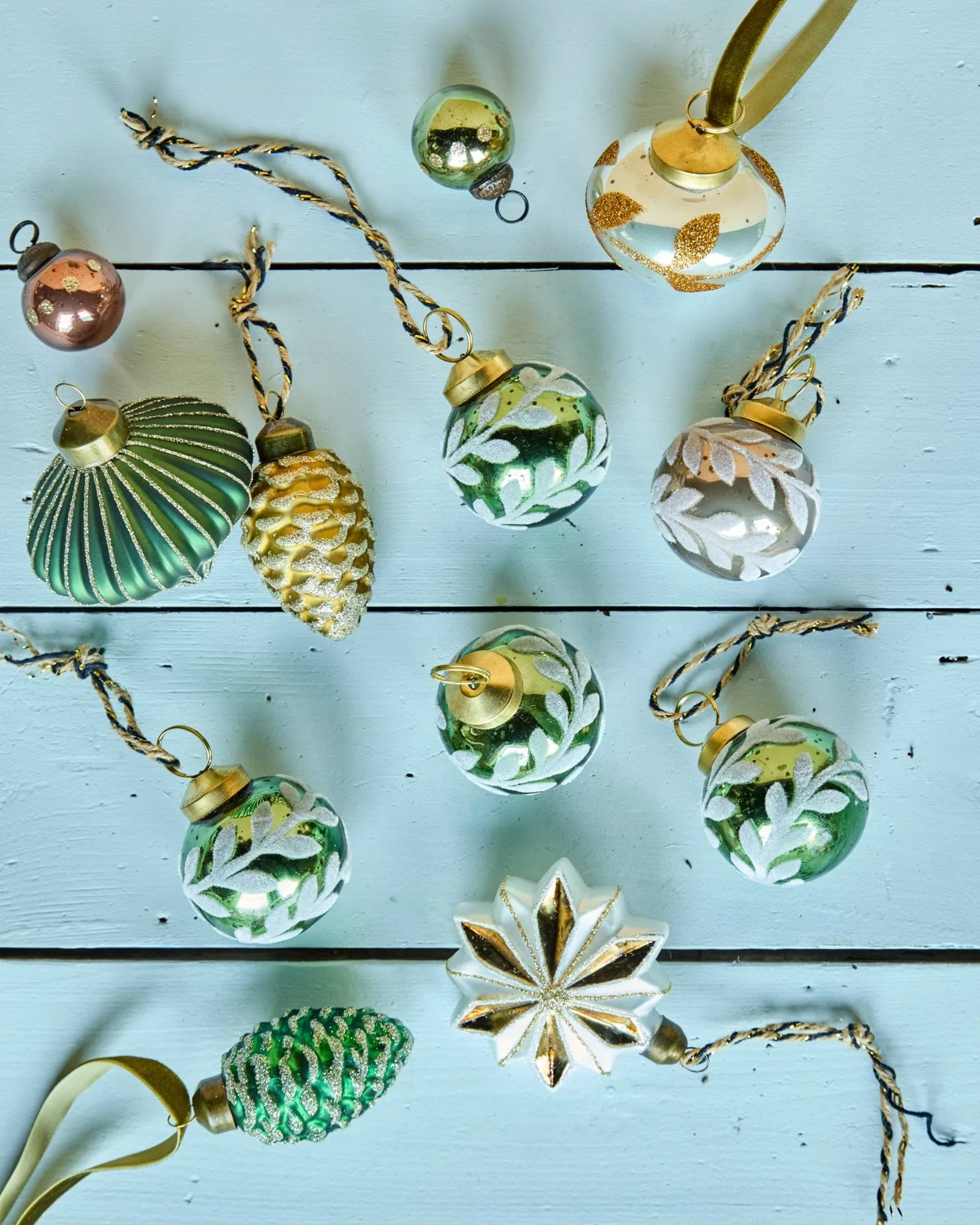 Vellu julekule 4-pk, Grønn House Doctor