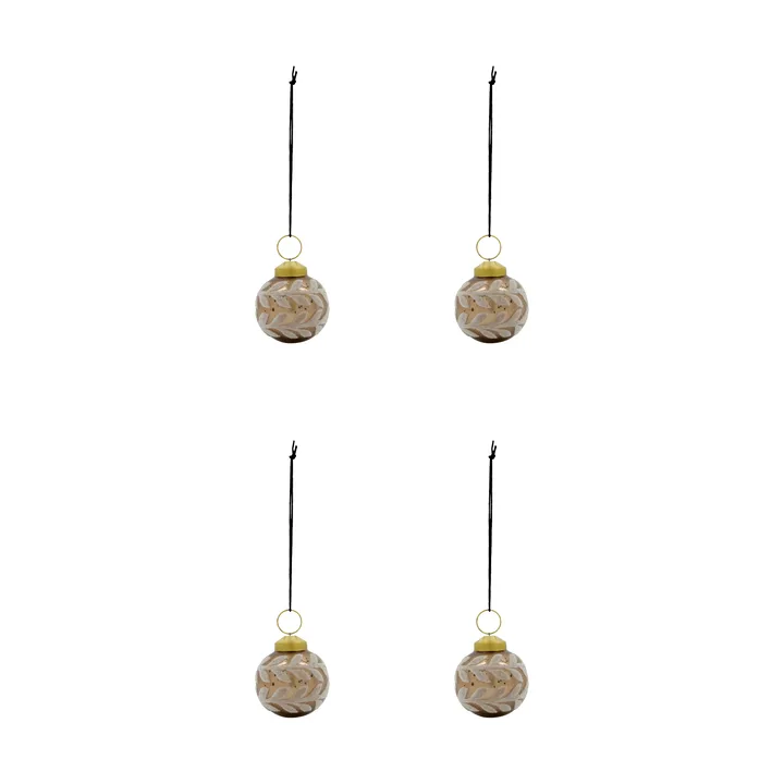 Vellu julekule 4-pk - Sand - House Doctor
