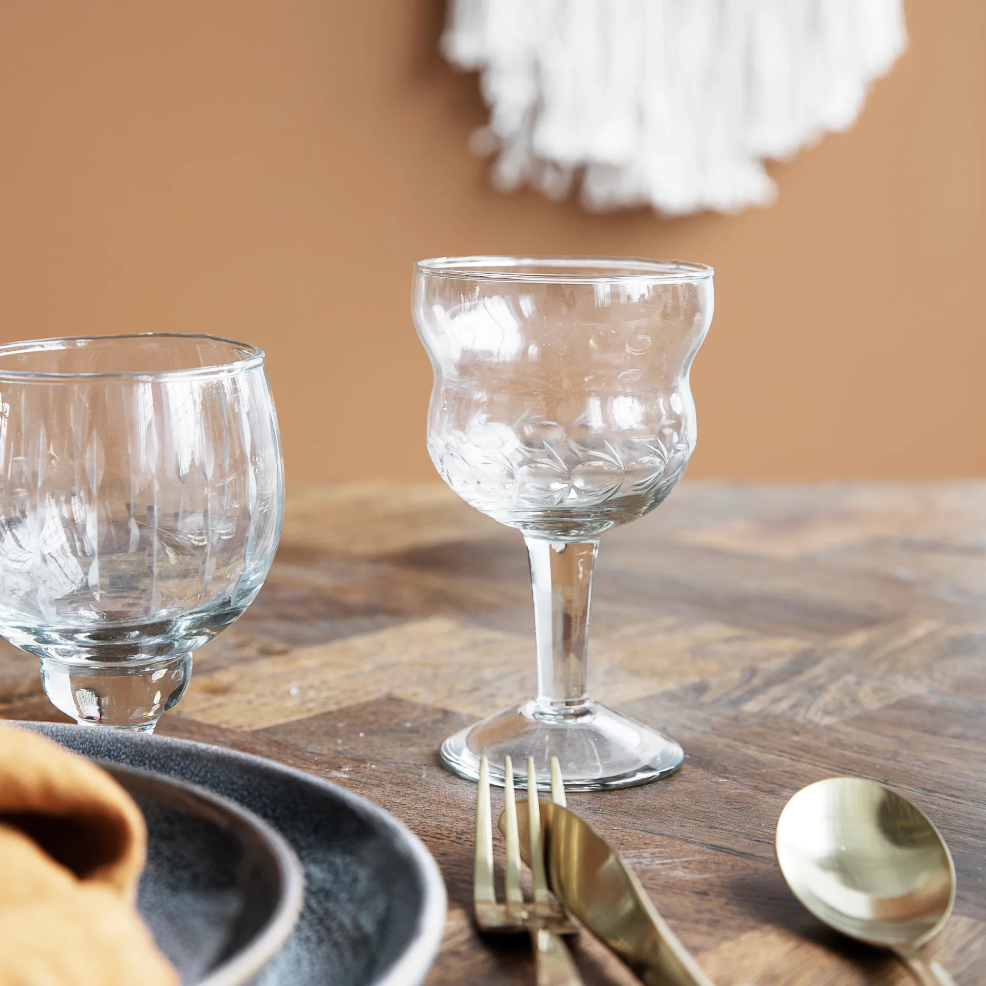 Vintage rødvinsglass, klar House Doctor