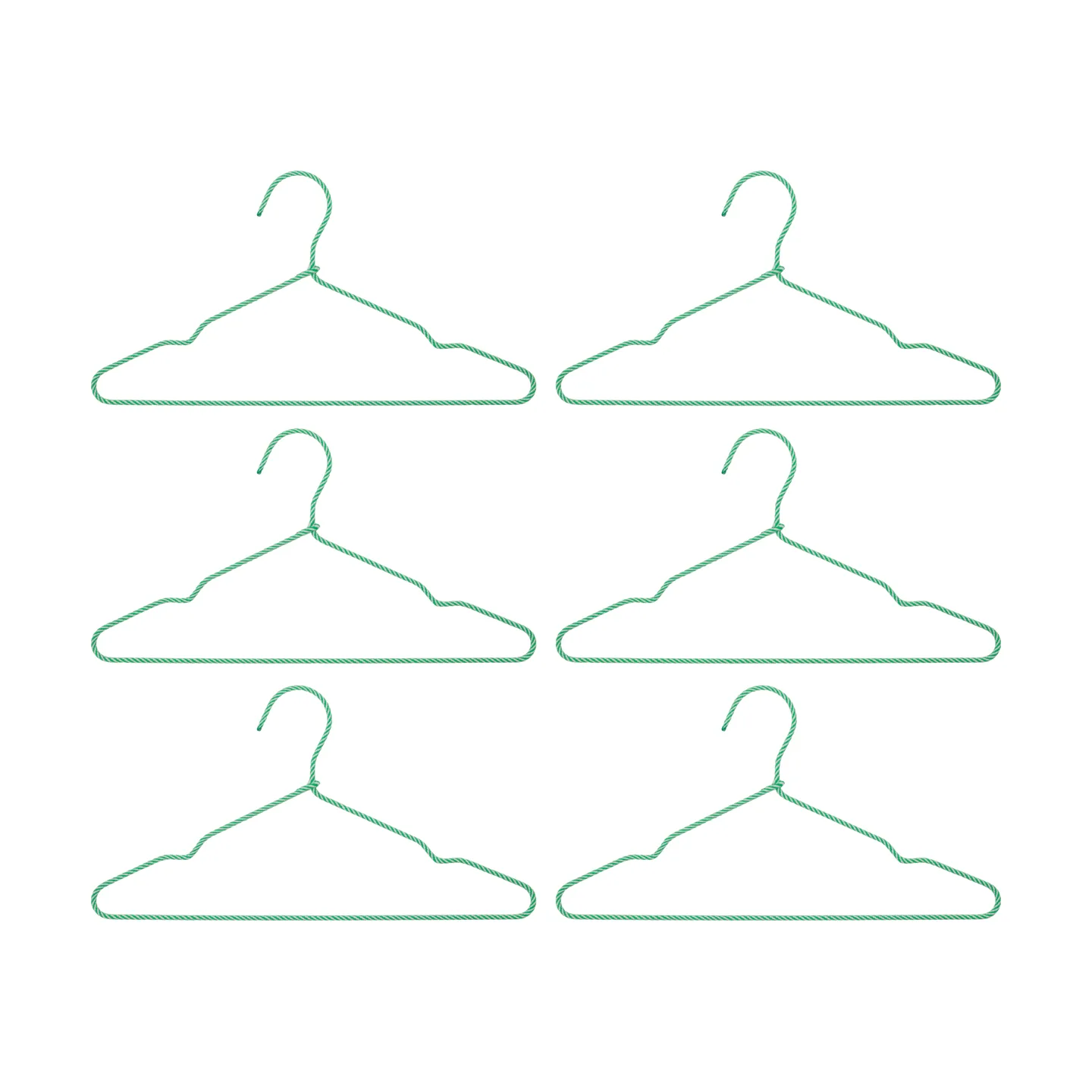 Wire kleshenger 6 stk., Grønn House Doctor