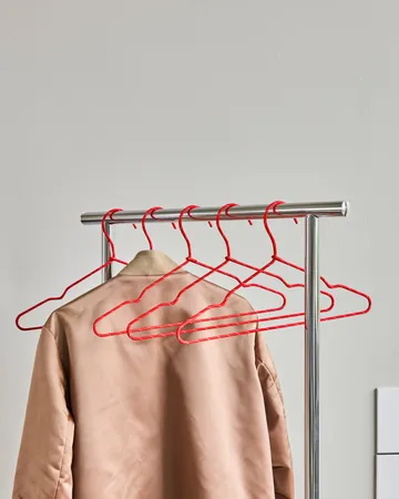 Wire kleshenger 6 stk. - Rød - House Doctor