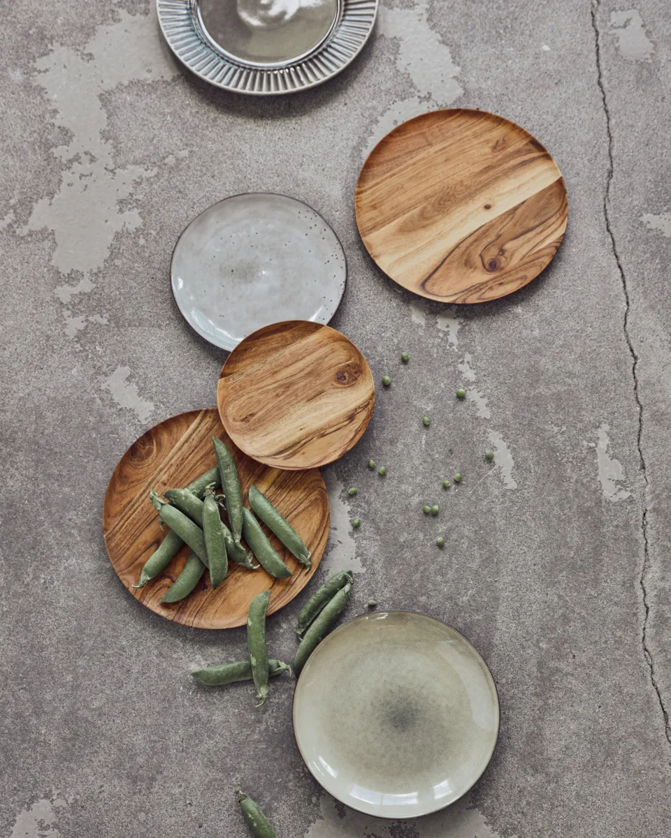 Wood brett Ø25 cm 2-pakning, Natur House Doctor