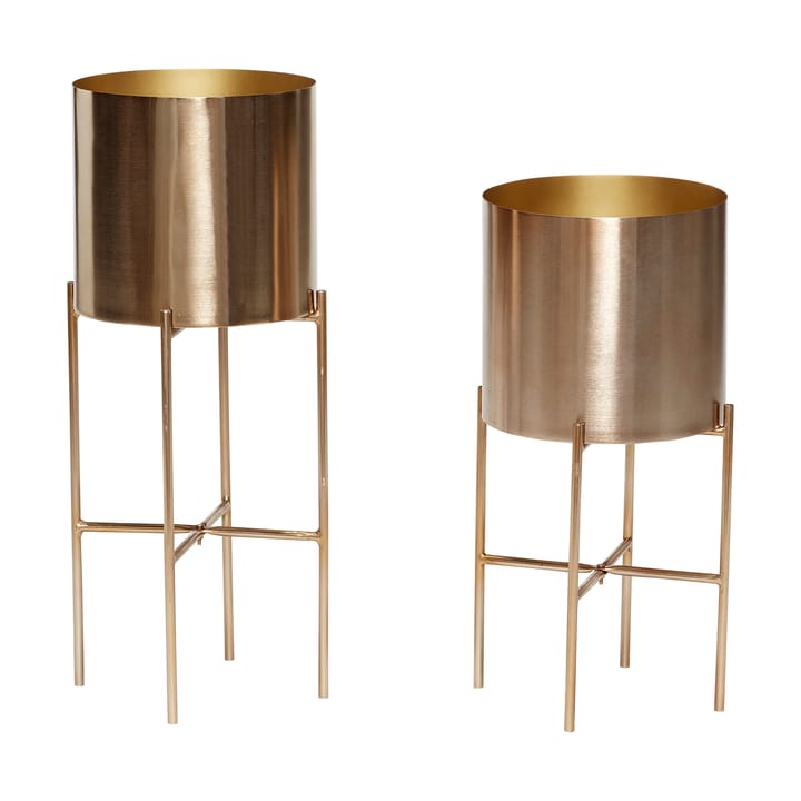 Airy krukkesett 2 deler - Brass - Hübsch
