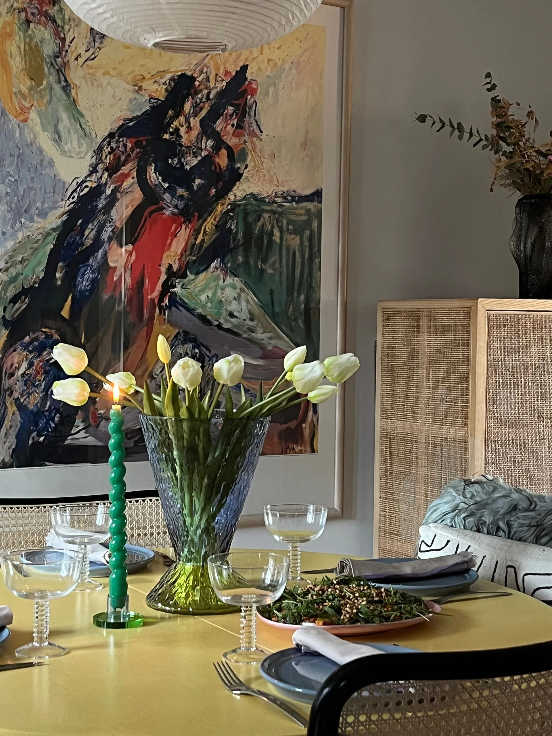 Astra lysestake small, Blue-green Hübsch Interior