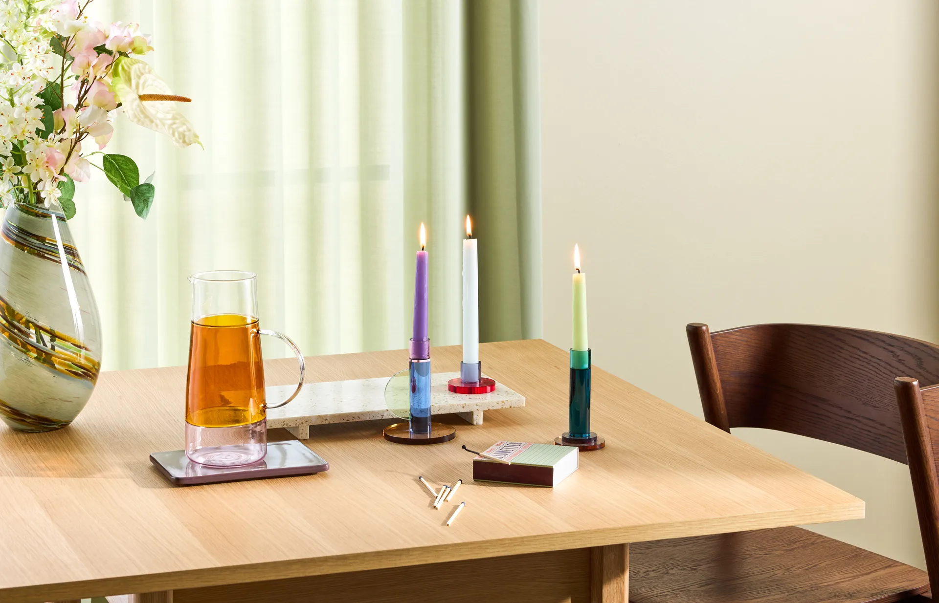 Astro lysestake, Blue Hübsch Interior