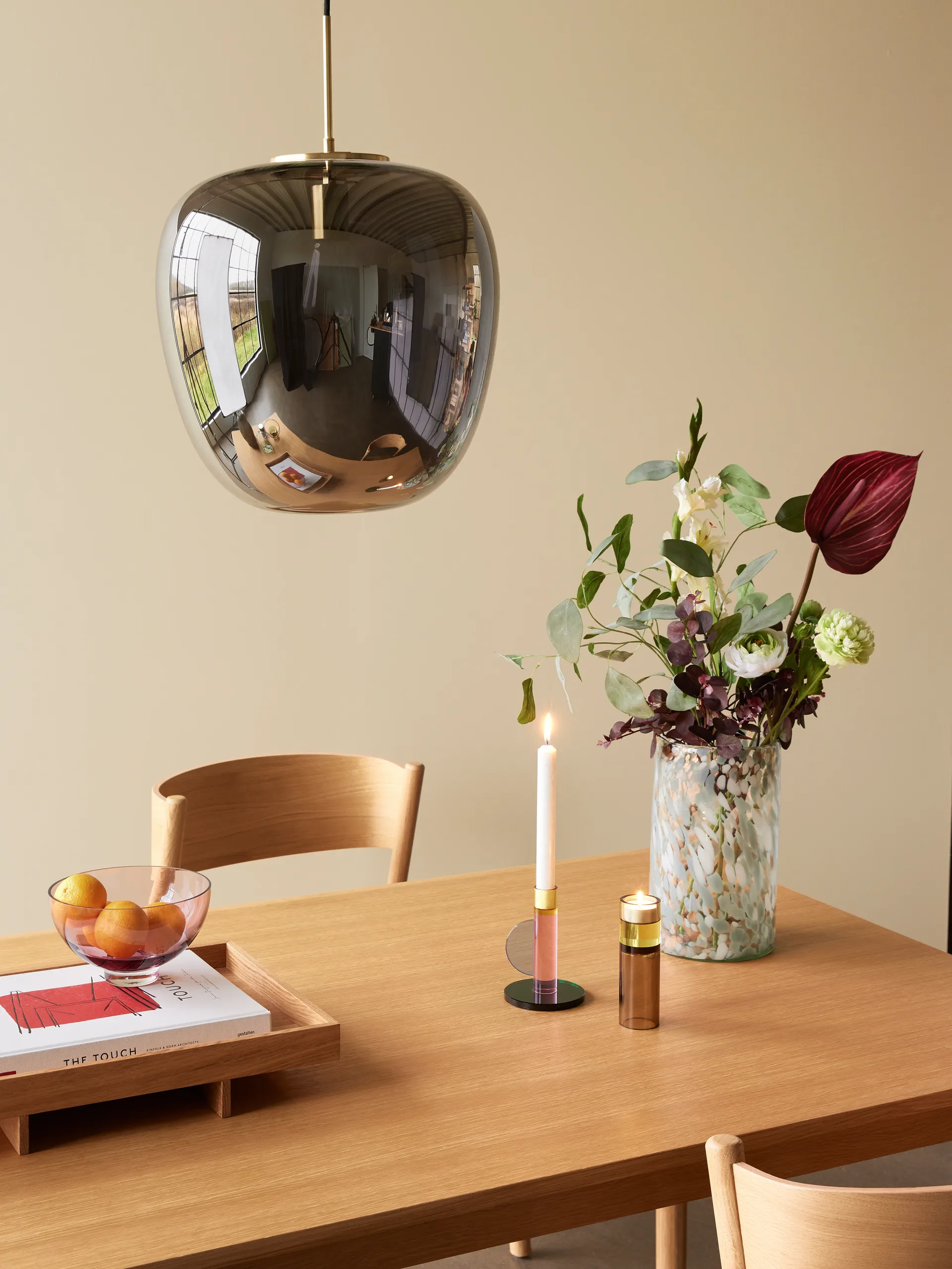 Astro lysestake, Pink Hübsch Interior