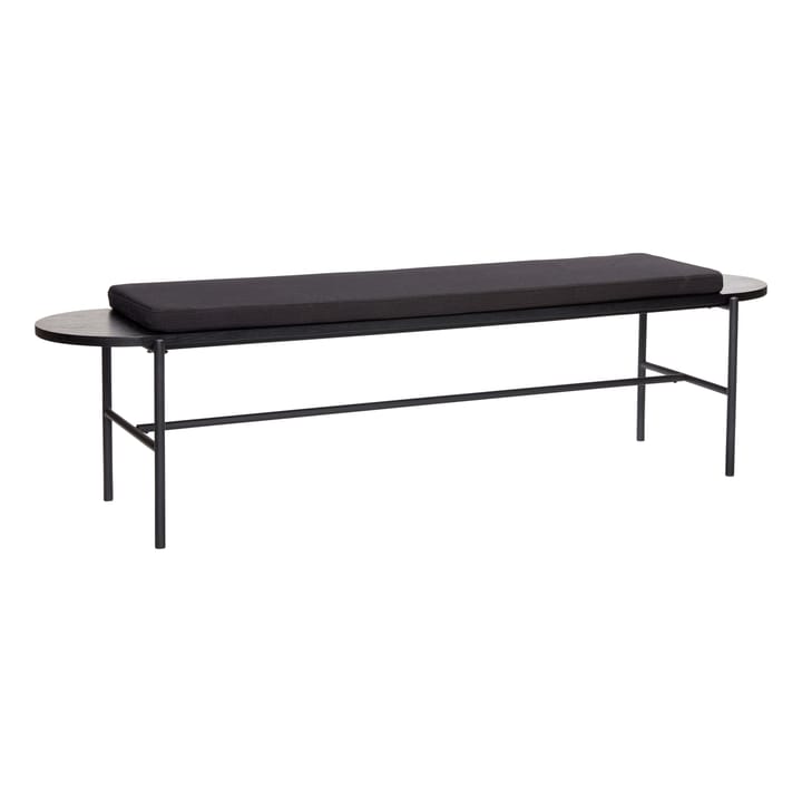 Benk med pute 45x180 cm - Metall-svart - Hübsch