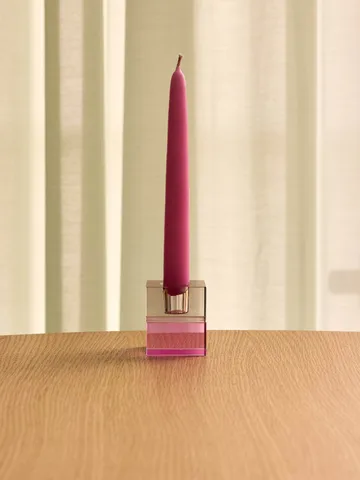 Block lysestake 2 deler - Brown-green, gray-pink - Hübsch Interior