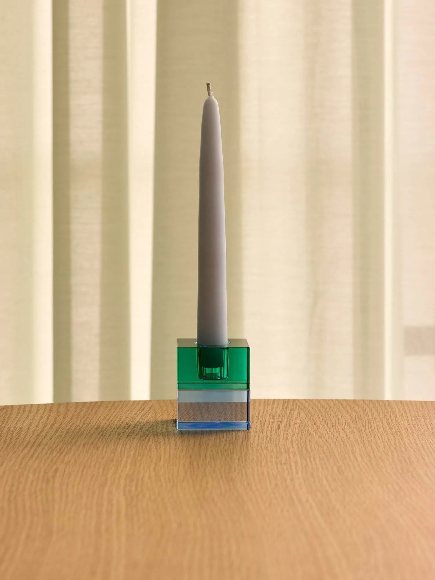 Block lysestake 2 deler, Green-blue, orange-green Hübsch Interior