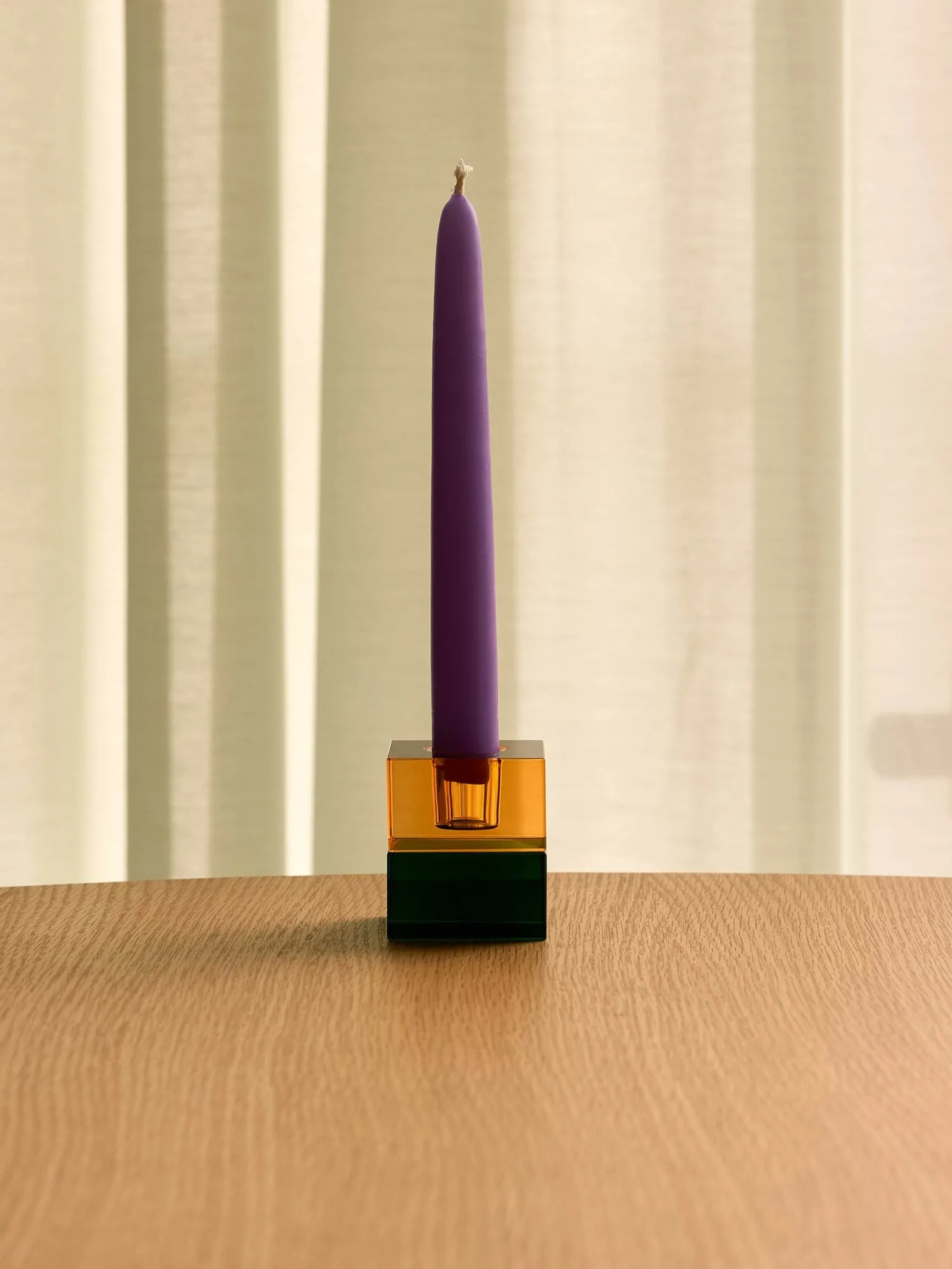 Block lysestake 2 deler, Green-blue, orange-green Hübsch Interior