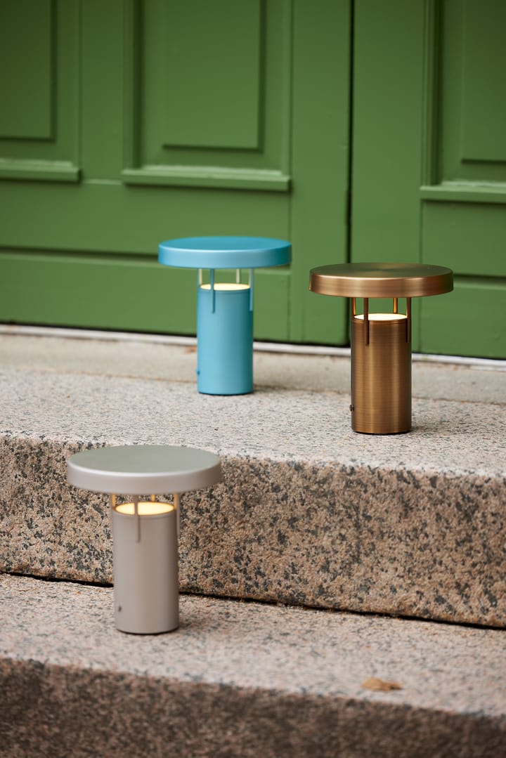 BringMe mini portabel bordlampe, Metallic turquoise Hübsch Interior