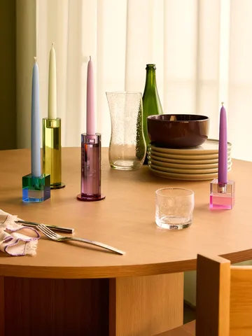 Cut lysestake 2 deler - Purple - Hübsch Interior