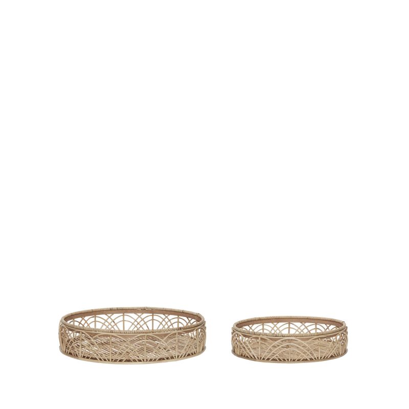 Hübsch Formu kurver 2-pakning Natur | Skandinavisk Design | Oppbevaringskurver | Beige