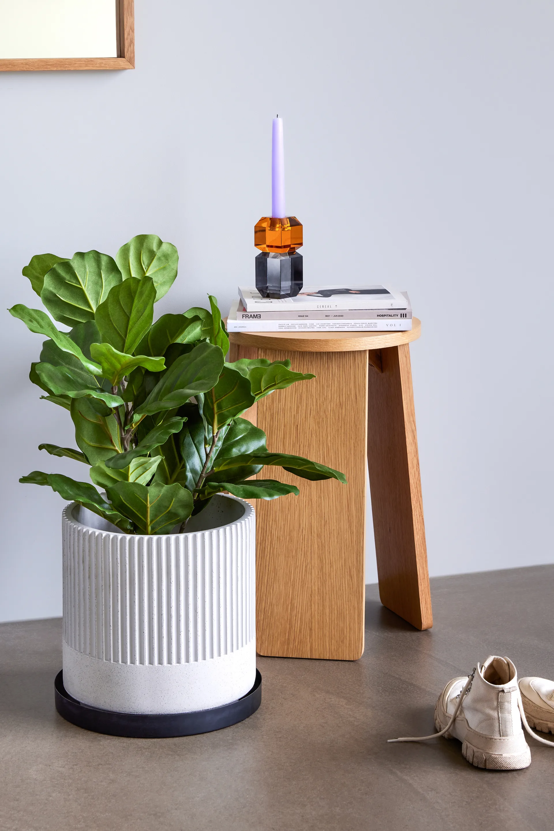 Gem lysestake, Orange-grey Hübsch Interior