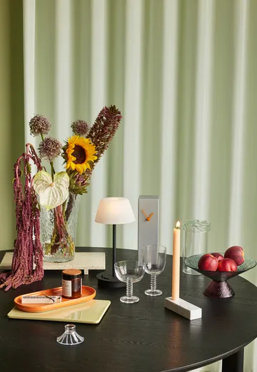 Heir oppbevaringskrukke glass høy - Green - Hübsch Interior